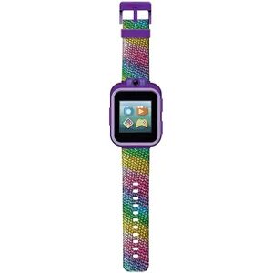 PlayZoom 2 Kids' Dark Rainbow Glitter Print Smart Watch, Multicolor, Large