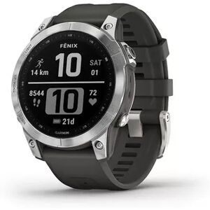 Garmin fenix 7 Solar Multisport GPS Smartwatch, Silver, Small