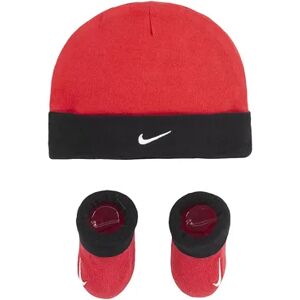 Nike Baby Nike Swoosh Red Beanie Hat & Booties Set, Size: 0-6