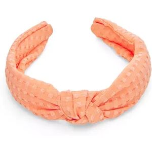 SO Knotted Textured Fabric Headband, Orange