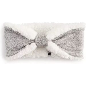 Cuddl Duds Soft Knit Women's Bow Headband, Dark Grey