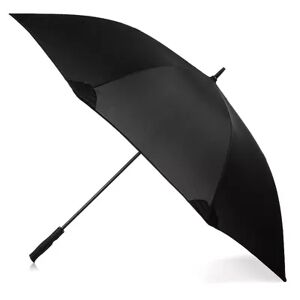 totes Total Protection Auto Open Sport Stick Umbrella, Black