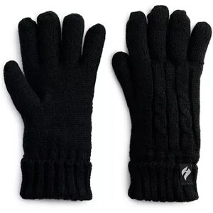 Heat Holders Girls Heat Holders Cable Knit HeatWeaver Gloves, Black