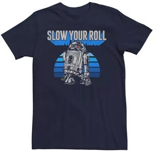 Star Wars Men's Star Wars R2-D2 Slow Your Roll Tee, Size: XL, Blue