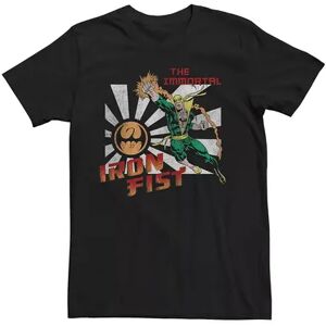 Licensed Character Men's Marvel Iron Fist Vintage Poster Style Tee, Size: Medium, Black