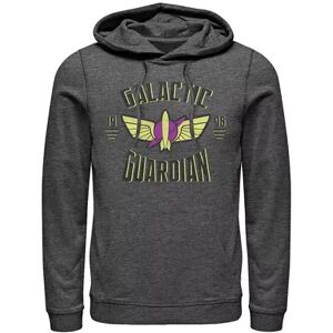 Licensed Character Men's Disney Pixar Toy Story Buzz Galactic Guardian Symbol Hoodie, Size: Large, Dark Grey