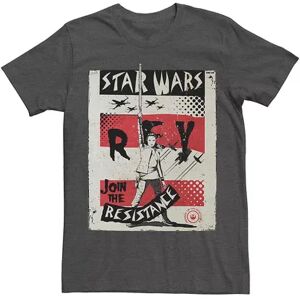 Licensed Character Men's Star Wars Rey Resistance Vintage Poster Tee, Size: Large, Dark Grey