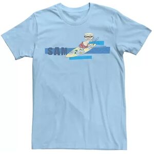 Licensed Character Men's Rocket Power Sam Surf Retro Logo Tee, Size: Medium, Light Blue