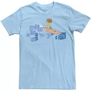 Licensed Character Men's Rocket Power Otto Surf Retro Logo Tee, Size: Medium, Light Blue