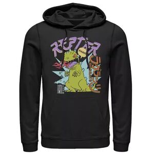 Licensed Character Men's Rugrats Reptar Kanji Poster Hoodie, Size: 3XL, Black