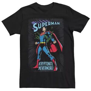 Licensed Character Men's DC Comics Superman Kryptonite Nevermore Poster Graphic Tee, Size: Large, Black