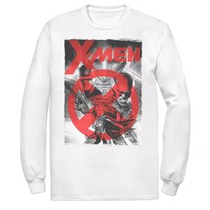 Marvel Men's Marvel X-Men Wolverine Cyclops Cable Red Logo Long Sleeve Graphic Tee, Size: Small, White