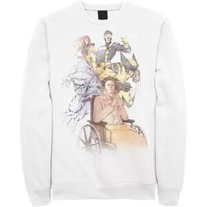 Men's Marvel X-Men Xavier Vintage Group Sketch Graphic Fleece Pullover, Size: Medium, White