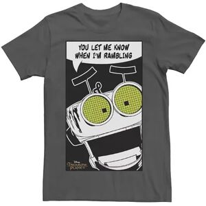 Men's Disney Treasure Island Rambling Robot Portrait Tee, Size: Large, Grey