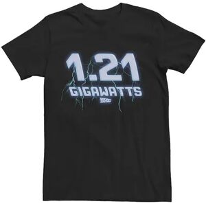 Licensed Character Men's Back to the Future 1.21 Gigawatts Lightening Tee, Size: XL, Black