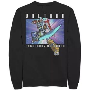 Licensed Character Men's Voltron: Legendary Defender Voltron Action Pose Long Sleeve Fleece, Size: Large, Black