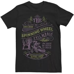 Men's Disney Sleeping Beauty The Spinning Wheel Poster Tee, Size: XXL, Black