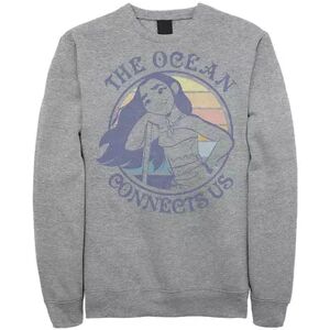 Disney Men's Disney Moana The Ocean Connects Us Sunset Fleece, Size: Medium, Grey