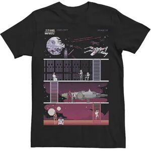 Star Wars Men's Star Wars Retro Video Game Theme Tee, Size: Medium, Black