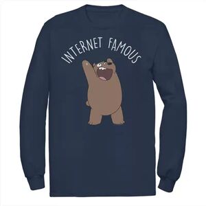 Licensed Character Men's CN We Bare Bears Internet Famous Long Sleeve Tee, Size: XL, Blue