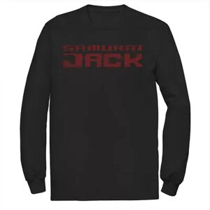 Licensed Character Men's Cartoon Network Samurai Jack Text Logo Long Sleeve Tee, Size: Medium, Black
