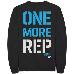 Licensed Character Men's One More Rep Beast On Word Stack Graphic Fleece Pullover, Size: 3XL, Black