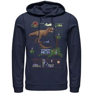 Licensed Character Men's Jurassic Park Digital Video Game Scene Graphic Pullover Hoodie, Size: 3XL, Blue