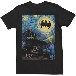 Licensed Character Men's DC Comics Batman The Dark Knight Starry Night Style Poster Graphic Tee, Size: Medium, Black