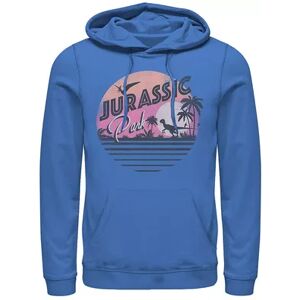 Jurassic World Men's Jurassic Park Pink Gradient Sunset Get Wild Pullover Graphic Hoodie, Size: Small, Med Blue