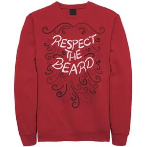 Licensed Character Men's 'Respect The Beard' Curly Ginger Vintage Fleece, Size: Large, Red