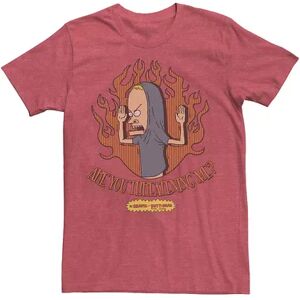 Licensed Character Men's Beavis and Butt-Head Cornholio Flames Graphic Tee, Size: Medium, Red