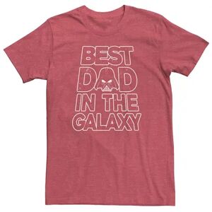 Star Wars Men's Star Wars Vader Father's Day Galaxy's Best Tee, Size: Small, Red