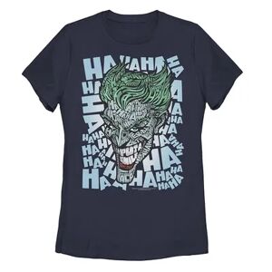 Licensed Character Juniors' DC Comics Batman The Joker Laughing Tee, Girl's, Size: Medium, Blue