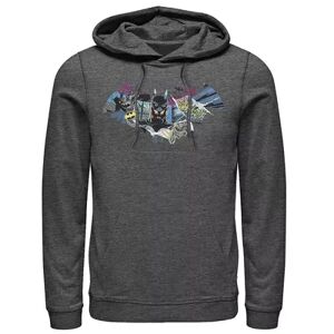 Men's DC Comics Batman Dark Comic Logo Hoodie, Size: 3XL, Dark Grey