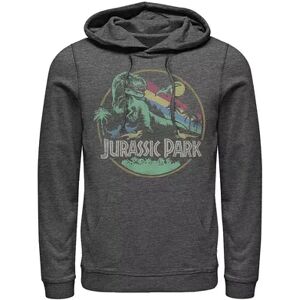 Licensed Character Men's Jurassic Park Retro Circle Hoodie, Size: Medium, Grey