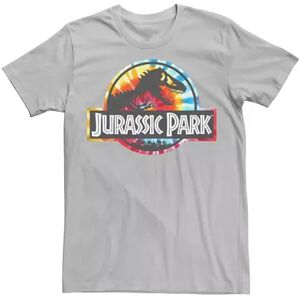 Licensed Character Men's Jurassic Park Tie Dye Circle Logo Tee, Size: Medium, Silver