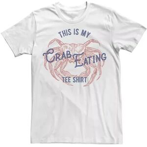 Licensed Character Men's This Is My Crab Eating Shirt Tee, Size: XXL, White