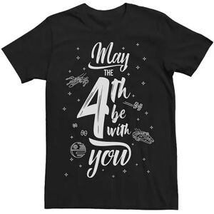 Star Wars Men's Star Wars May The Forth Be With You Space Stack Tee, Size: XXL, Black