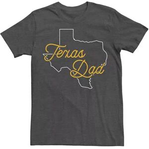 Licensed Character Men's Texas Dad Outline Tee, Size: Medium, Dark Grey