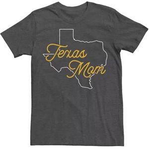 Licensed Character Men's Texas Mom Outline Tee, Size: XL, Dark Grey