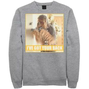 Men's Star Wars Chewie & C-3PO I've Got Your Back Poster Sweatshirt, Size: XXL, Med Grey