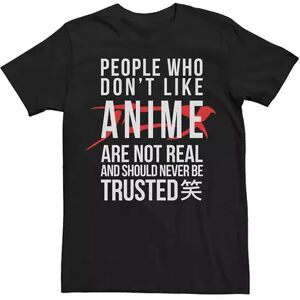 Licensed Character Men's Fifth Sun Anime People Text Tee, Size: Small, Black