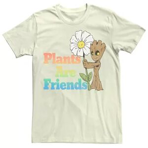 Licensed Character Men's Marvel Groot Plants Are Friends Text Tee, Size: XL, Natural