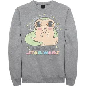 Licensed Character Men's Star Wars Cute Cartoon Jabba The Hutt Sweatshirt, Size: Large, Med Grey