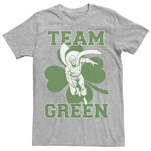 Licensed Character Men's DC Comics St. Patrick's Day Martian Manhunter Team Green Tee, Size: Small, Med Grey