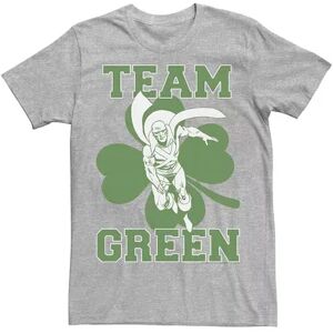 Licensed Character Men's DC Comics St. Patrick's Day Martian Manhunter Team Green Tee, Size: Medium, Med Grey