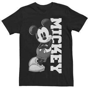 Disney Big & Tall Disney Mickey Mouse Leaning on Name Tee, Men's, Size: 4XLT, Black