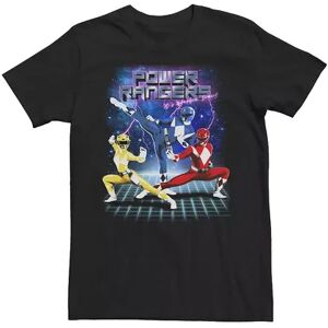 Licensed Character Big & Tall Power Rangers 90's Style Group Shot Tee, Men's, Size: 4XL, Black