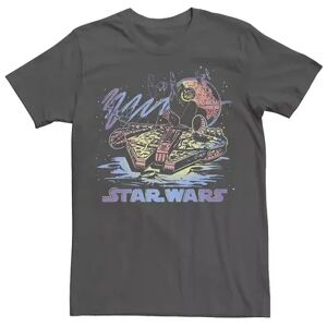 Licensed Character Men's Star Wars Millennium Falcon '90's Style Tee, Size: Small, Grey