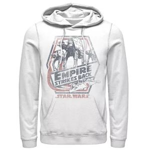 Licensed Character Men's Star Wars The Empire Strikes Back AT-AT Logo Hoodie, Size: XXL-30, White